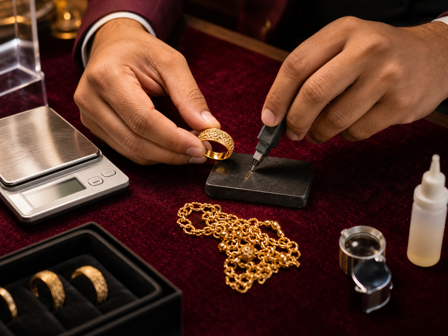 Free gold testing valuation and best gold buyer service